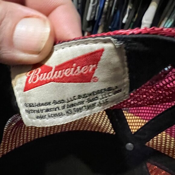 Budweiser Logo Patch Trucker Hat - Picture 6 of 8